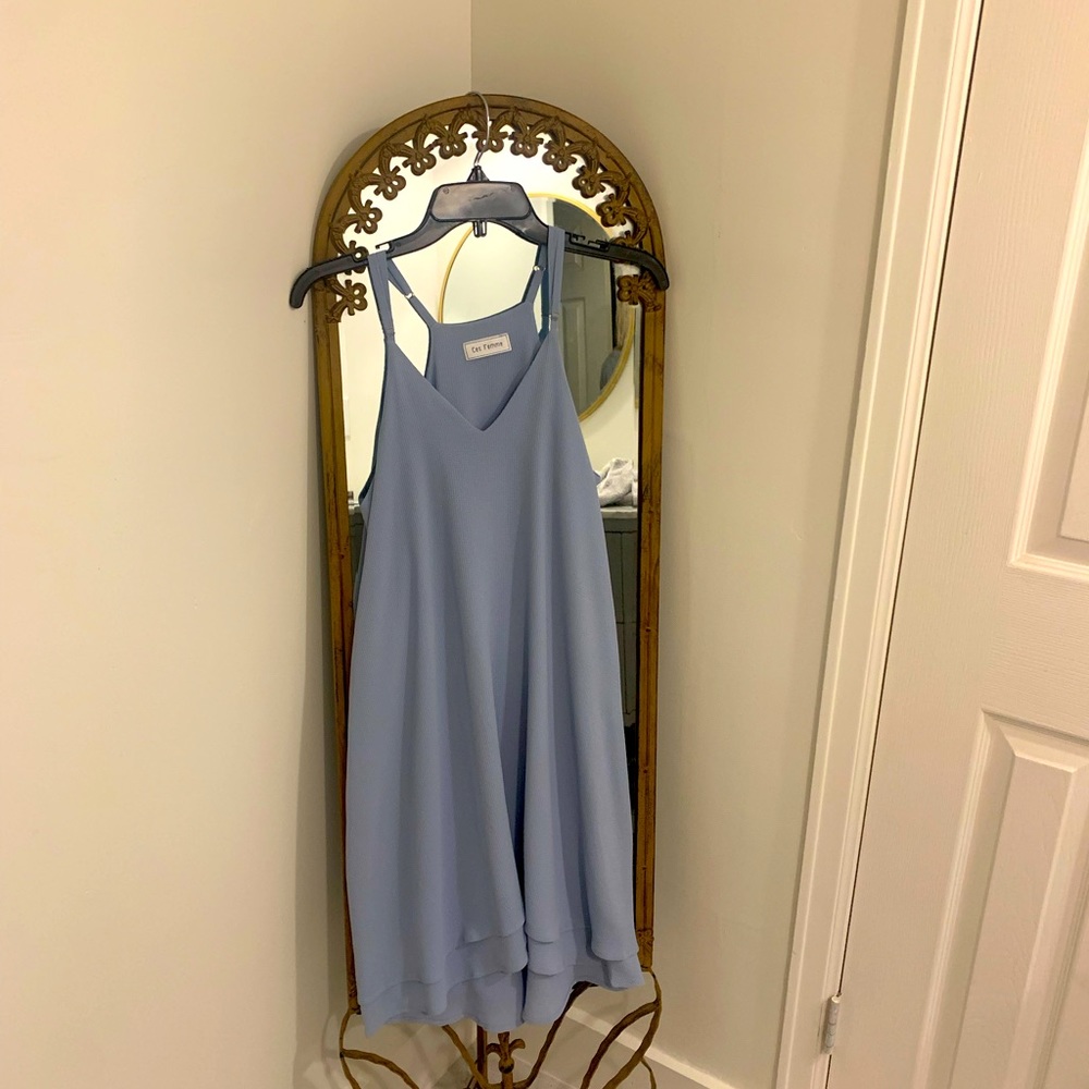Blue mini dress